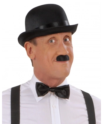 Charlie Chaplin Stil Yetişkin Şapkası – Siyah Melon Parti Şapkası