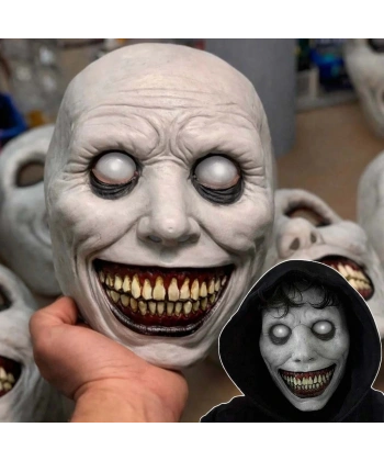 Dehşet Gülüşlü Donuk Göz Efektli Korku Maskesi 22x18 Cm
