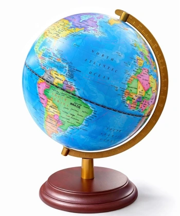 Dekoratif Işıklı Masa Üstü Dünya Küre Alk5260