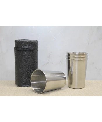 Deri Kılıflı 4lü Shot Bardak Alk3926