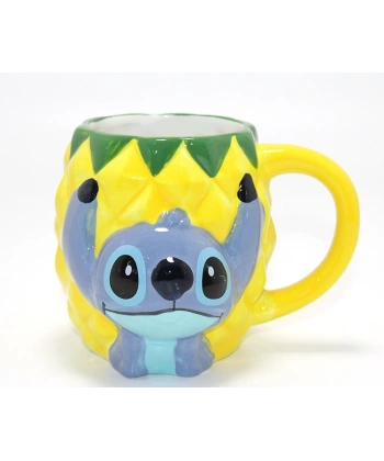 Disney Stitch Ananas (pineapple) Tasarımlı 3d Kabartmalı Kupa Bardak Alk4546