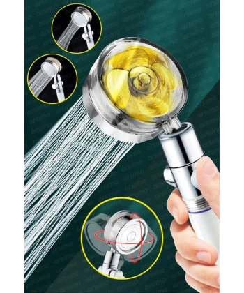 Duş Başlığı Turbo Pervaneli Serinletici Tasarım