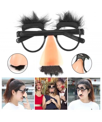 Eğlenceli Kılık Değiştirme Kaş Bıyık Mizah Gözlüğü 9x13 Cm