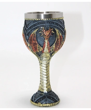 Ejderha Tasarımı 3d Kabartmalı Çelik Kadeh Bardak Alk4376