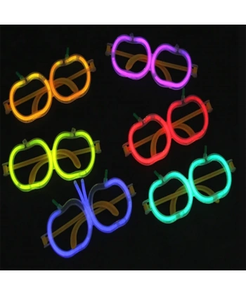 Glow  Elma Gözlük - Glow Partisi Gözlüğü - Glow  Gözlük 12 Adet