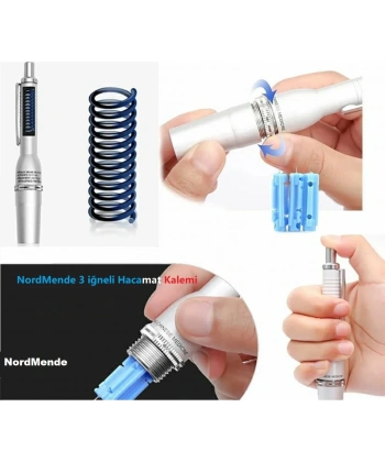 Hacamat Kalemi 3 İğneli 100  İğne Hediye