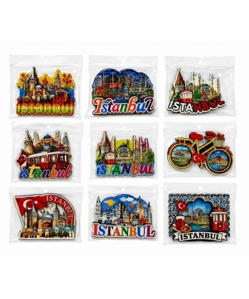 İstanbul Temalı Ahşap Buzdolapı Süsü Magnet Alk5825