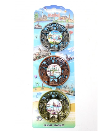 İstanbul Temalı Metal Magnet 3lü Set Alk2890