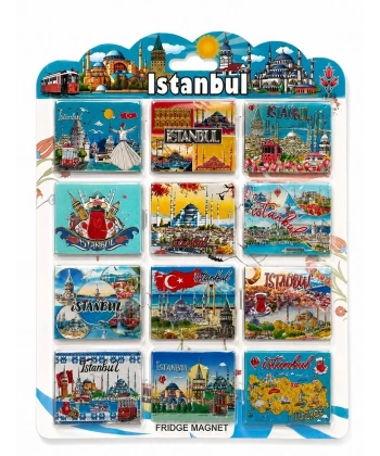 İstanbul Temalı Silikon Buzdolapı Süsü Magnet 12li Set Alk5806