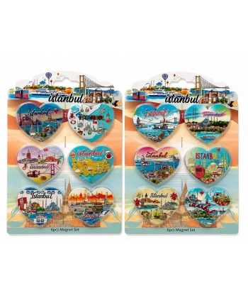 İstanbul Temalı Silikon Buzdolapı Süsü Magnet 6lı Set Alk5805