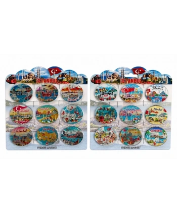İstanbul Temalı Silikon Buzdolapı Süsü Magnet 9lu Set Alk5807