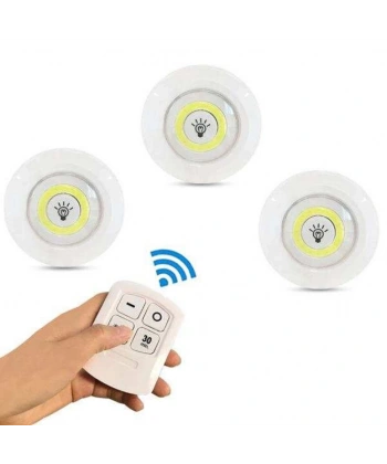 Kablosuz Uzaktan Kumandalı 3lü Led Lamba Seti