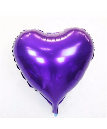 Kalp Balon Folyo Mor 45 Cm 18 İnç
