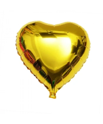 Kalp Balon Folyo Sarı 60 Cm 24 İnç