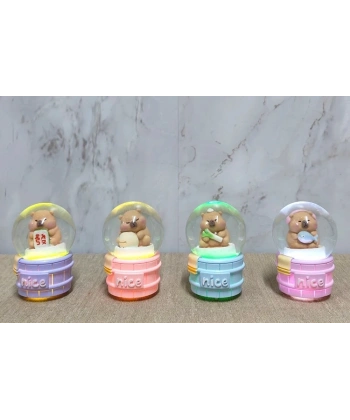 Kapibara Tasarımlı Işıklı Kar Küresi Alk5022