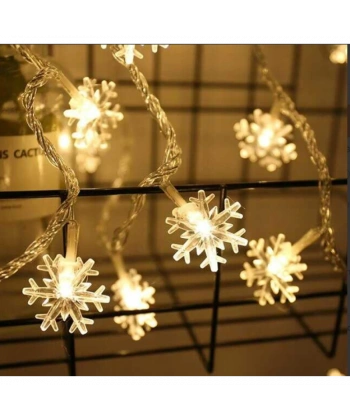 Kar Tanesi 5m 28 Led Gün Işığı Kar Tanesi:4cm Pilli 2 Kademeli
