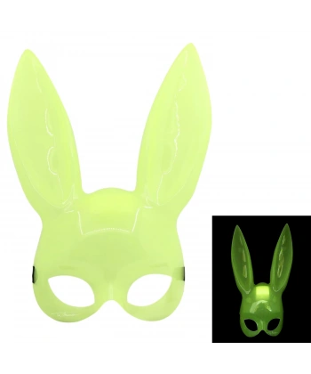 Karanlıkta Parlayan Fosforlu Tavşan Maskesi – Glow Bunny Masquerade Maske (32x22 Cm)