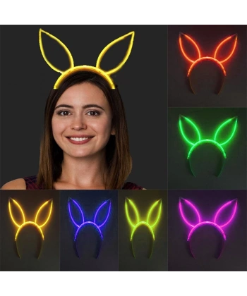 Karanlıkta Yanan Fosforlu Glow Taç 6 Renk 6 Adet