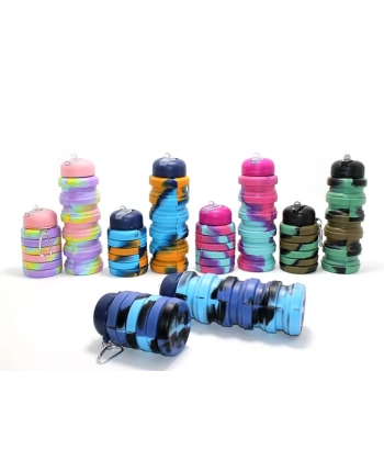 Katlanabilir Portatif Silikon Su Şişesi 500 Ml Alk3140