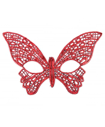 Kırmızı Dantel Masquerade Maskesi 7 No