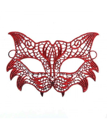 Kırmızı Dantel Masquerade Maskesi 8 No