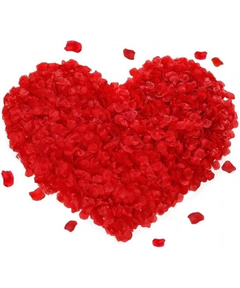 Kırmızı Renk Gül Yaprağı Şekilli Konfeti – 1 Paket 100 Adet