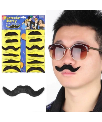 Kostüm Partisi Takma Bıyık 6 Model 12 Adet