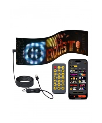 Led Panel Cama Yapışan Telefon Kontrollü Led Ekran Panel 16*64 Led Sayısı