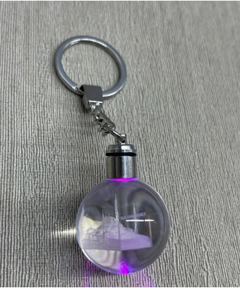 Ledli Sultanahmet Tasarımı Kristal Anahtarlık Alk3804