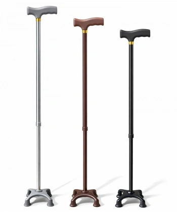 Metal 4 Ayaklı Ayarlanabilir Destek Bastonu - T Saplı Alk5488