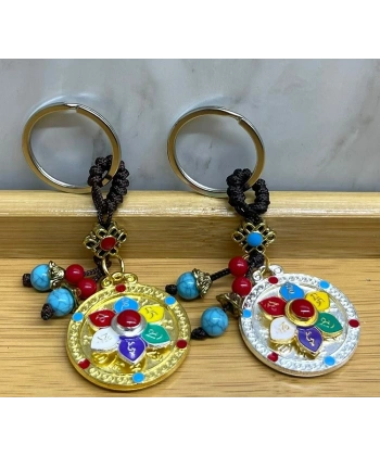 Metal Lotus Tılsımlı Şans Anahtarlık Alk4460