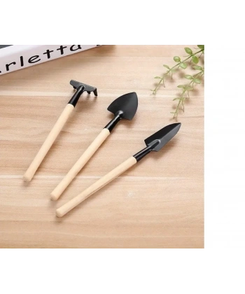 Mini Kazma Kürek Tırmık Seti - Portatif