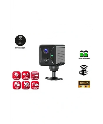 Mini Pır Sensörlü Algılamalı Sesli Konuşmalı 1080p Hd Wifi Kamera