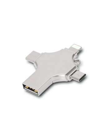 Otg 4in1 Cep Telefonu Çok Fonksiyonlu Usb Flash Bellek 64 Gb Type-c, Micro Sd Ve Kart Okuyucu