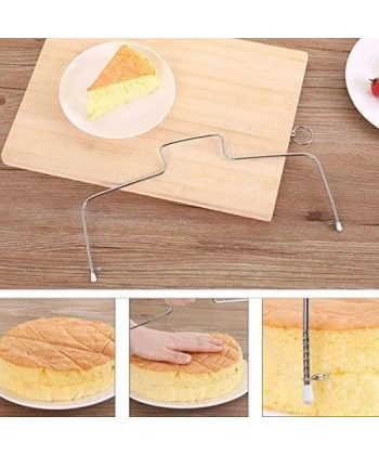 Paslanmaz Çelik Ayarlanabilir Pasta Dilimleyici – Çok Amaçlı Kesme Teli