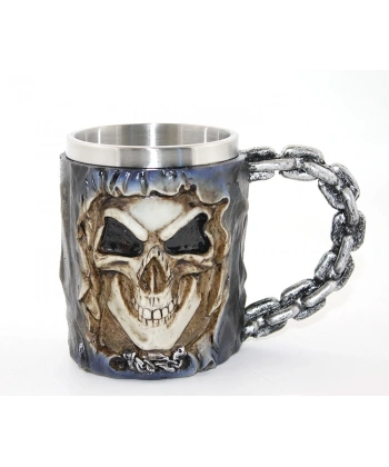 Paslanmaz Çelik Kurukafa Kupa Bardak Alk2564