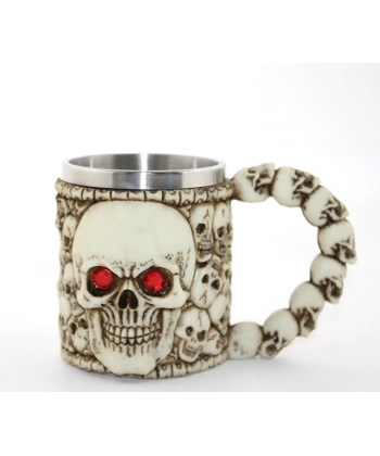 Paslanmaz Çelik Kurukafa Kupa Bardak Alk2593