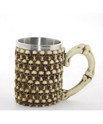 Paslanmaz Çelik Kurukafa Kupa Bardak Alk2595