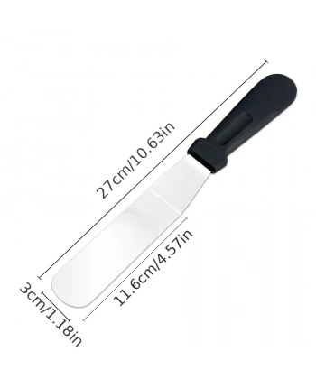 Paslanmaz Çelik L Tipi Pastacı Spatulası – Krema Düzeltme Ve Pasta Şekillendirme Bıçağı