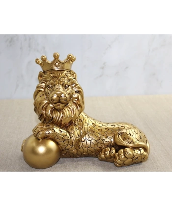 Polyester Dekoratif Taçlı Aslan Figürü Alk2575