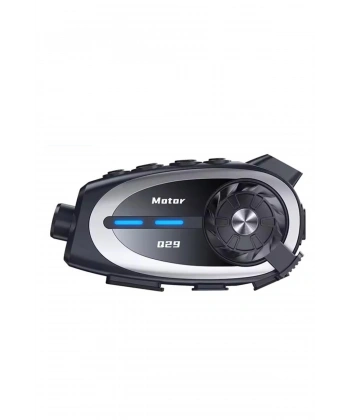 Q29 Motosiklet Kask Bluetooth Kulaklık Eşleşmeli 1080p Kamera Geniş Açı Su Geçirmez Intercom