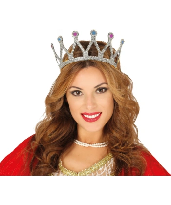 Rönesans Kostümlü Kraliyet Ortaçağ Gümüş Kraliçe Prenses Tacı