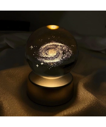 Samanyolu Plastik Altlıklı Işıklı Cam Küre 6cm