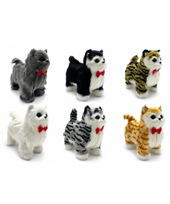 Sesli Hareketli Yürüyen Peluş Kedi Alk3389