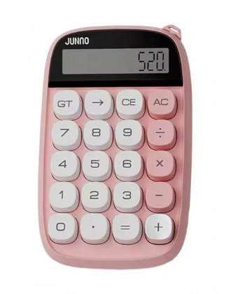 Sevimli Kare Tuşlu 10 Haneli Ldc Ekran Hesap Makinası Pembe