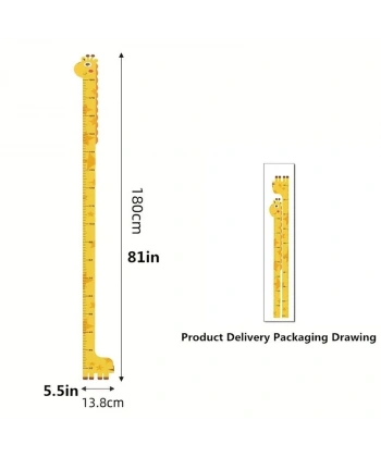 Sevimli Sarı Zürafa   Yeşil Dinazor   Deniz Kızı   Roket  Ağaç Boy Ölçüsü Sticker