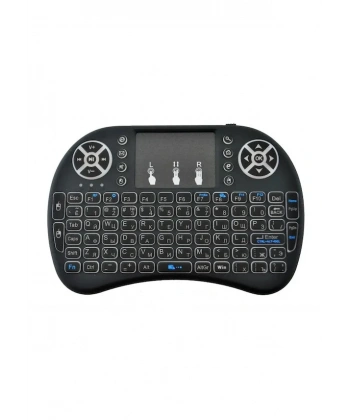 Smart Tv Box Ps3 Uyumlu Kablosuz Dokunmatik Işıklı Şarjlı Touchpadli Mini Q Klavye