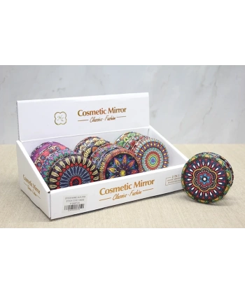 Taşlı Yuvarlak El Aynası Kalın Alk3755