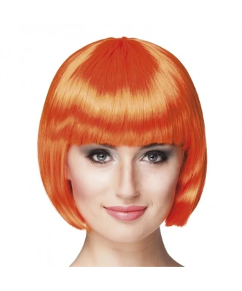 Turuncu Renk Parti Peruğu Küt Saç