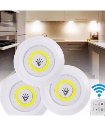 Uzaktan Kumandalı Yapışkanlı Led Spot Lamba Wt-364